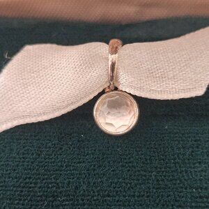 Pandora Sterling Silver Synthetic Diamond Droplet Charm Pendant (April)